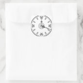 Uhr Quadratischer Aufkleber (Tasche)
