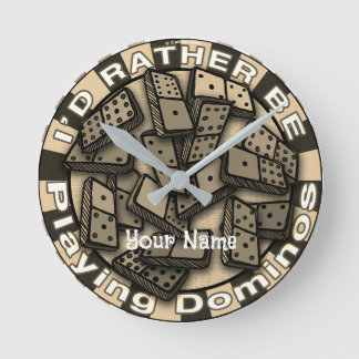 Uhr "Rather Play Dominos"