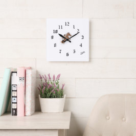 Uhr: Rennen gegen die Zeit Quadratische Wanduhr