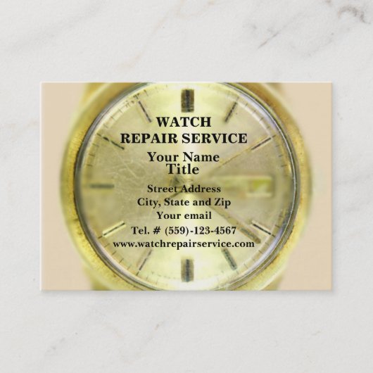 Uhr-Reparatur-Visitenkarte Visitenkarte (Vorderseite)