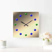 Uhr - Retro-60er Golden Metallic Face (Zuhause)