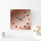 Uhr - Retro-60er-Metallfläche (Zuhause)