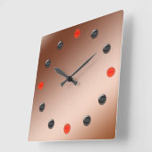 Uhr - Retro-60er-Metallfläche (Winkel)