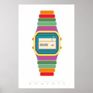 Uhr   Retro Pop Art Poster 70er 80er   Angebot