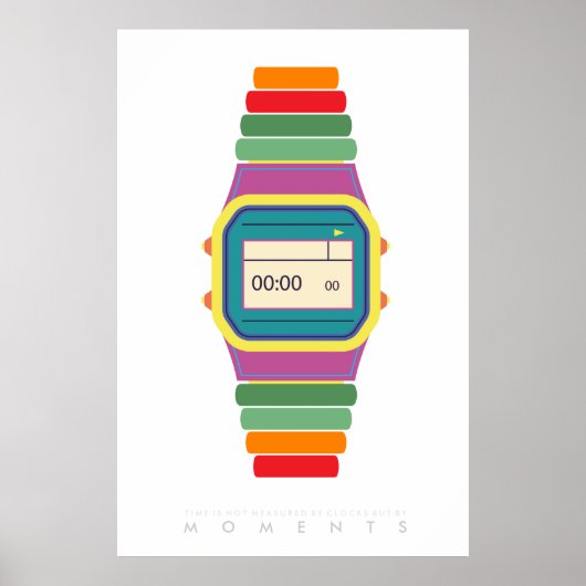 Uhr | Retro Pop Art Poster 70er 80er | Angebot (Vorne)
