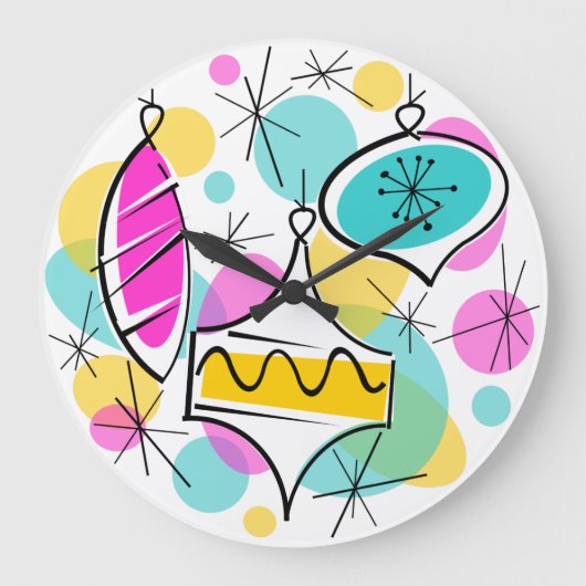 Uhr Retro Tree Baubles (Vorderseite)