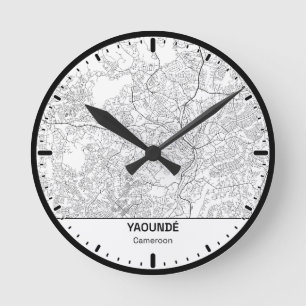 Uhr Ronde Yaounde Uhr Stadt Linie Kunst