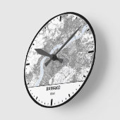 Uhr Runde Bamako Clock City Line Art (Winkel)