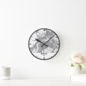 Uhr Runde Bamako Clock City Line Art (Zuhause)