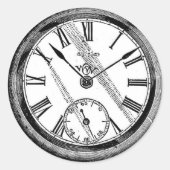 Uhr Runder Aufkleber (Vorderseite)