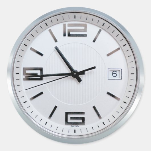 Uhr Runder Aufkleber (Vorderseite)