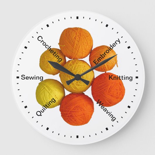 Uhr - Sammelbälle für Garne aus Fibre Arts (Vorderseite)
