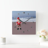 Uhr - Santa am Strand (Zuhause)