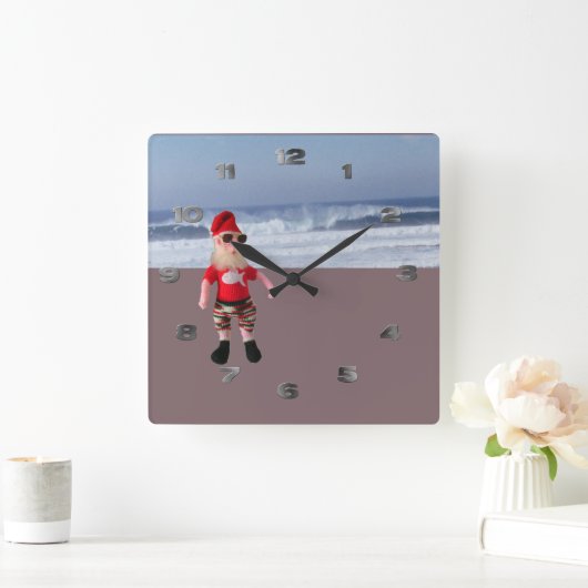 Uhr - Santa am Strand (Zuhause)