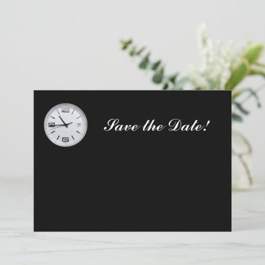 Uhr Save The Date (Stehend Vorderseite)