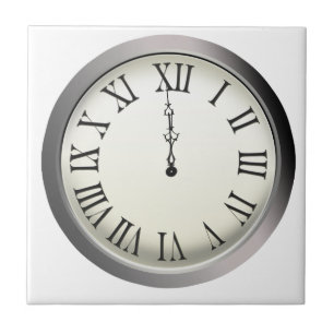 Uhr schlägt den MitternachtsSilvesterabend Fliese