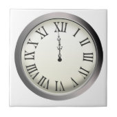 Uhr schlägt Mitternacht in Silvester Fliese (Vorderseite)