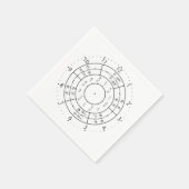 Uhr Serviette (Ecke)