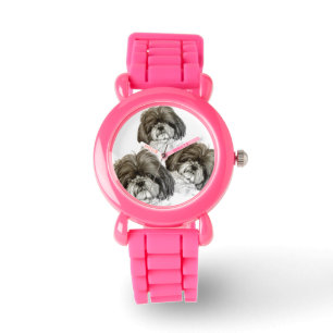 Uhr Shih Tzu mit Originalvorlage