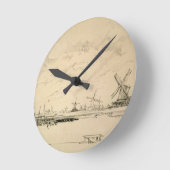 Uhr "Skizze von Windmühlen" (Winkel)
