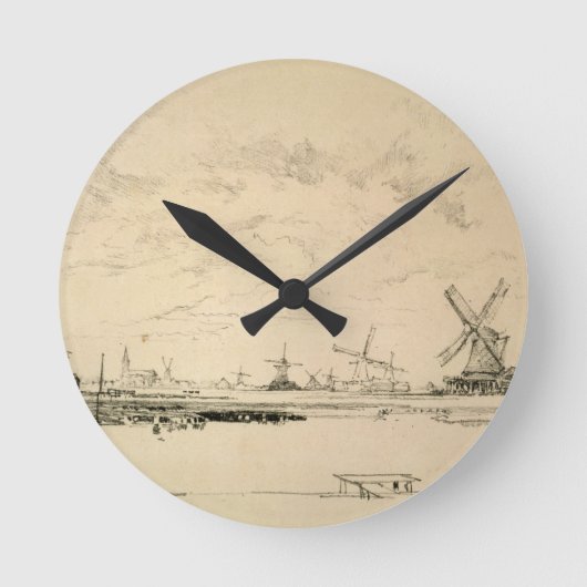 Uhr "Skizze von Windmühlen" (Vorderseite)