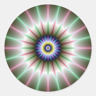 Uhr-Star-Round-Aufkleber Runder Aufkleber