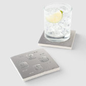 Uhr Steinuntersetzer (Seitenansicht)