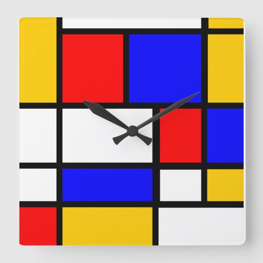 Uhr Stil Mondrian (Vorderseite)