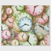 Uhr-Uhr-Büro-Arbeits-Schulverein-Geschäft Geschenkpapier (Flach)