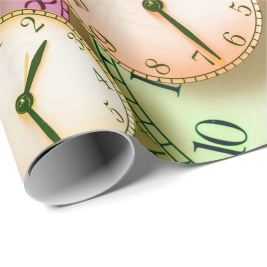 Uhr-Uhr-Büro-Arbeits-Schulverein-Geschäft Geschenkpapier (Rolleneckpunkt)