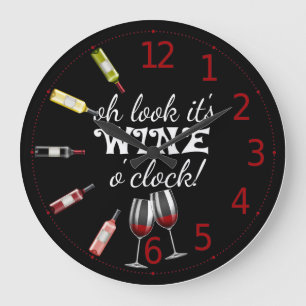 Uhr-Uhr des Wein-O Große Wanduhr