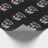 Uhr und Roll Funny Rock Puck Dark BG Geschenkpapier (Ecke)