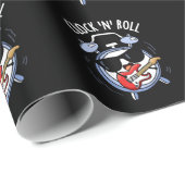 Uhr und Roll Funny Rock Puck Dark BG Geschenkpapier (Rolleneckpunkt)