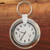Uhr und Währung Schlüsselanhänger (Vorderseite)