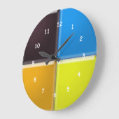 Uhr - vier farbige Quadrate (Winkel)