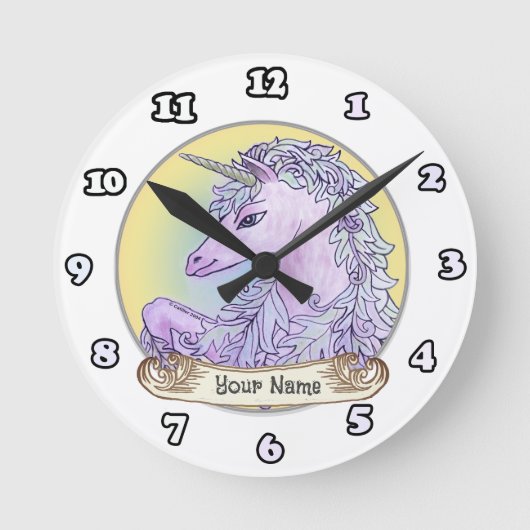 Uhr "Violet Unicorn" (Vorderseite)