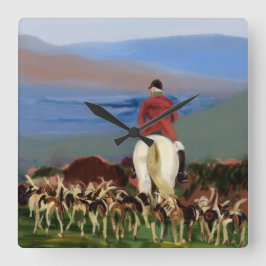 Uhr Wanduhr Reiten zur Meute
