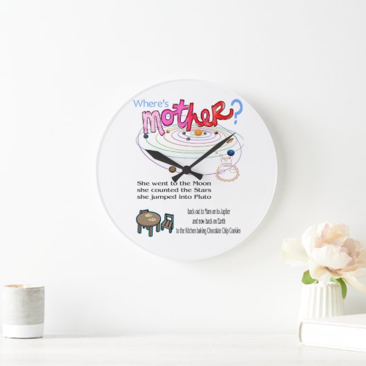 Uhr Wo ist Mutter? Fröhlicher Muttertag (Zuhause)