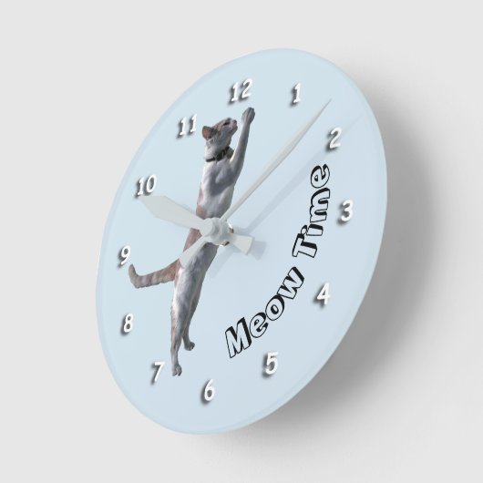 Uhr - Zeit mit Katze (Winkel)
