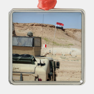 Uhren eines Lehrers als irakischer Armeesoldat Silbernes Ornament