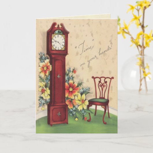 Uhren erhalten wohle Karte (Gelbe Blume)