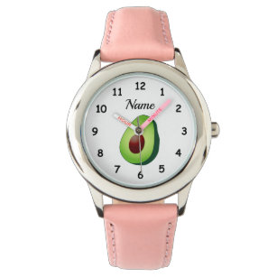 Uhren für Mädchen mit niedlichem, grünem Avocado