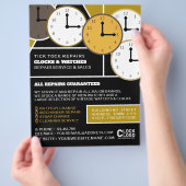 Uhren, Horologin-Werbung Flyer (Hand)