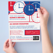 Uhren, Horologin-Werbung Flyer (Hand)