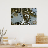 Uhren in Eis Poster (Küche)