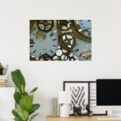 Uhren in Eis Poster (Heimbüro)