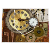 Uhren rostige alte Steampunk Kunst Große Geschenktüte (Vorderseite)