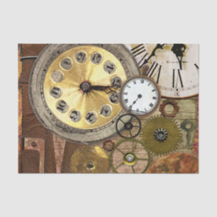 Uhren rostige alte Steampunk Kunst Seidenpapier