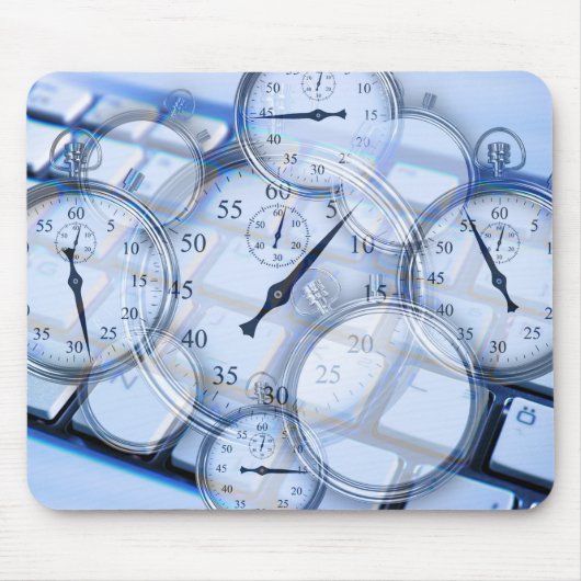 Uhren - Tastatur-Büro Mousepad (Vorne)