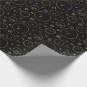 Uhren & Zahnräder Geschenkpapier (Ecke)